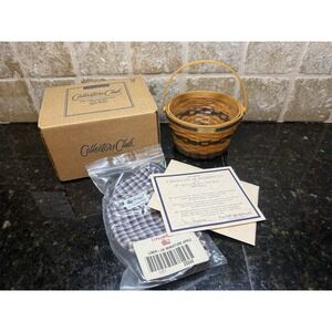 NEW 1998 Longaberger Collector's Club J. W Collection Miniature Apple Basket